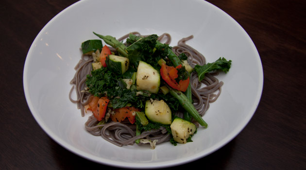 Buckwheat & greens noodles