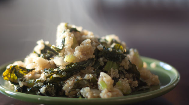 Quinoa & kale pilaf