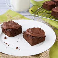 Freedom Brownies with Fudge Frosting