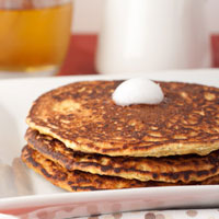 Banana Chocolate Chip Protein Pancakes