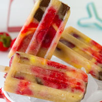 Vegan Banana Split Popsicles