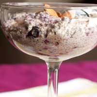 Overnight Banana Berry Pudding