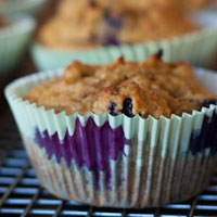 Blueberry Fiber Muffins + Extreme Green Salad Dressing