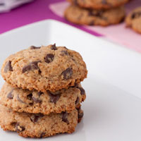 Gluten-free + Vegan Chewy Carob Chip Cookies