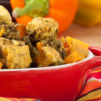 Crock-Pot Chicken and Rutabaga Greens Stew