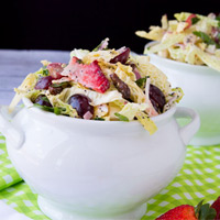 Pretty Poppy Seed and Strawberry Coleslaw