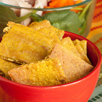 Coconut Curry Socca Crackers