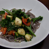 Buckwheat and Greens Noodles