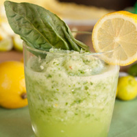 Refreshing Basil Lemon-Limeade Slushy