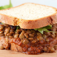 Stampede Barbecue Lentil Sandwich and a Yeeha!