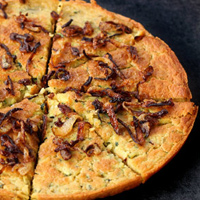 Zucchini Socca with Tasty Yummies