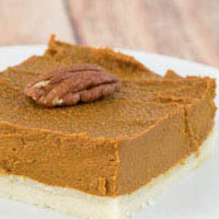 Vegan + Gluten-free Pumpkin Mousse Squares