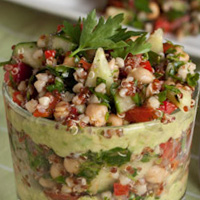 Light Quinoa and Avocado Tabbouleh Verrines