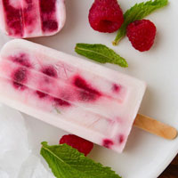 Raspberry Mojito Popsicles
