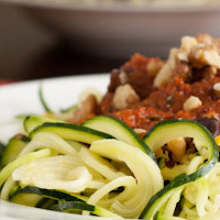 Raw Tomato Basil Zucchini Pasta