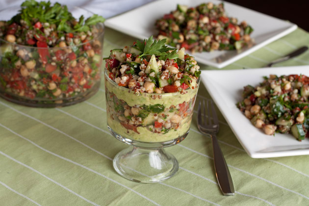 Light Quinoa and Avocado Tabbouleh Verrines