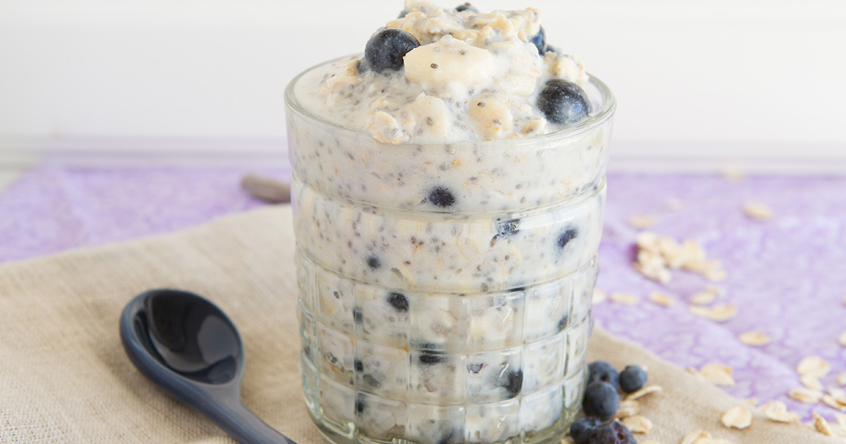 Blueberry Banana Overnight Oats - Healthful Pursuit