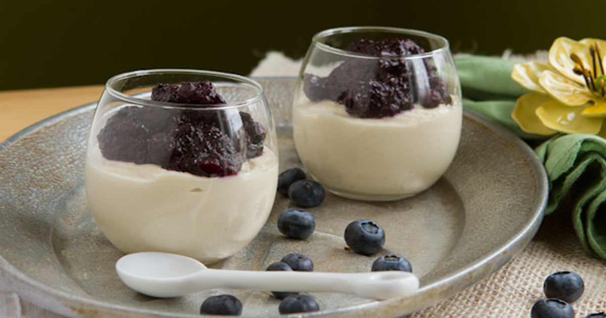 Vegan Blueberry Chia Cheesecake Cups - Healthful Pursuit