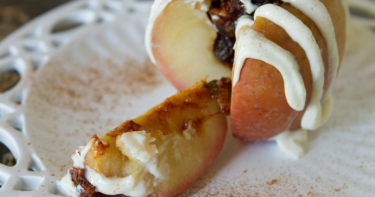Good To The Core Stuffed Apple Dessert - Healthful Pursuit