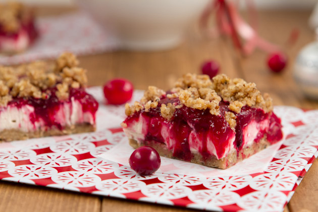 Vegan Cranberry Cheesecake Squares