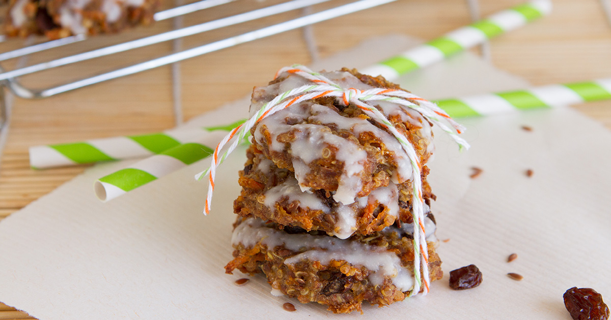 Quinoa Carrot Cake Breakfast Cookies - Healthful Pursuit