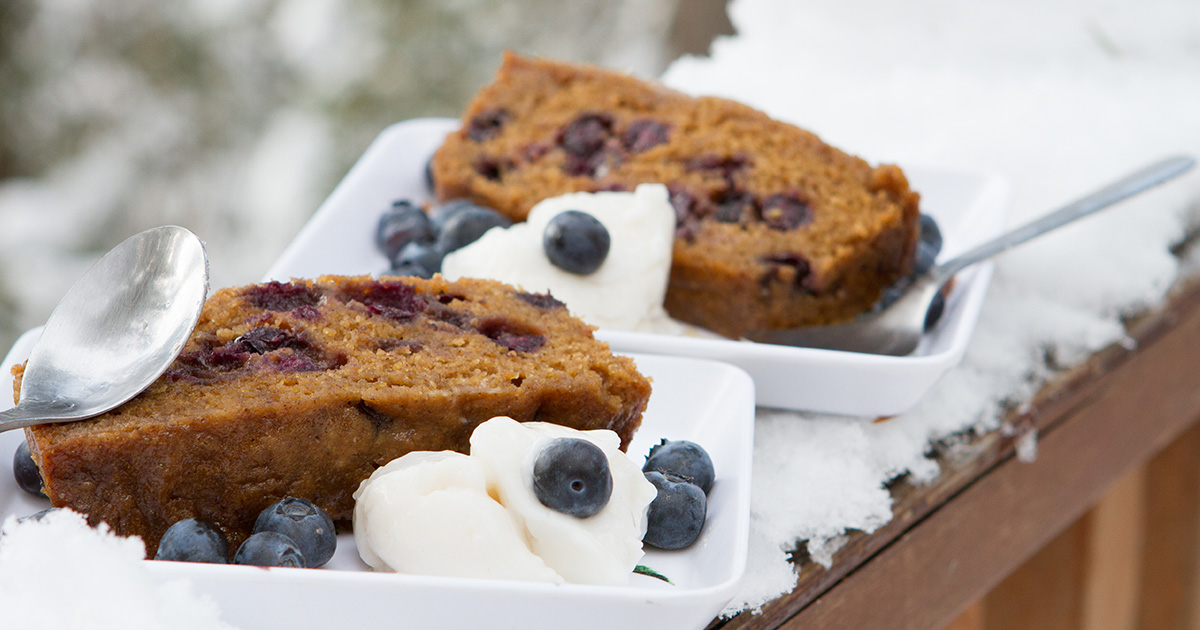 Blueberry Maple Slow Cooker Cake - Healthful Pursuit