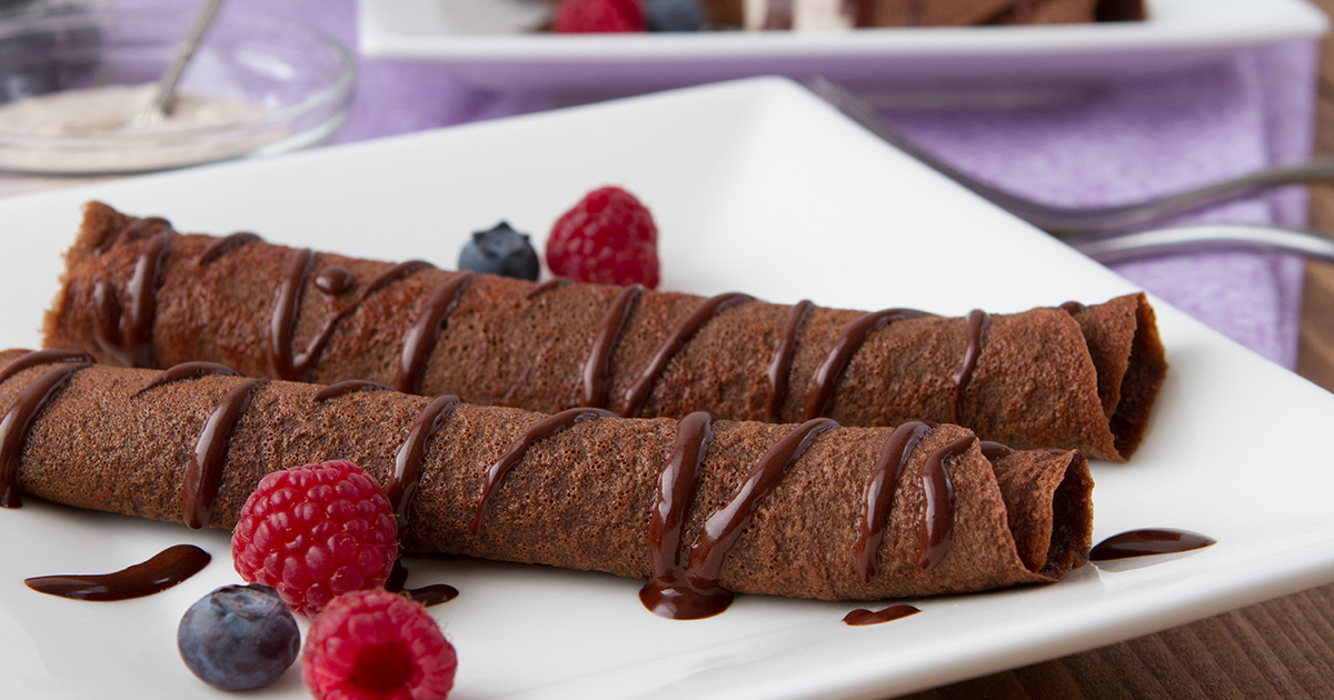 Coconut Flour Chocolate Crepes - Healthful Pursuit