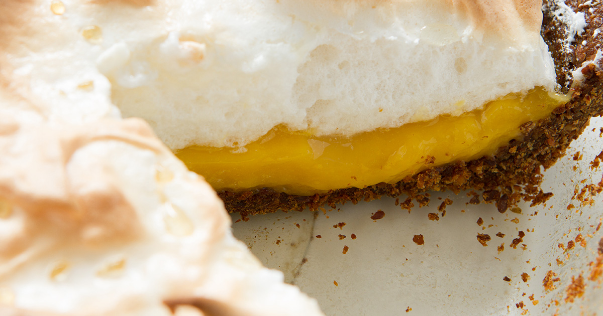 Lemon Meringue Pie with a Nut-free + Grain-free Pie Crust - Healthful Pursuit