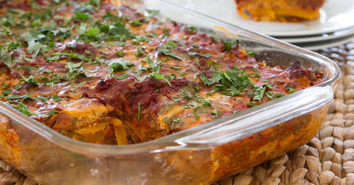 Paleo Lasagna with Dairy-free Melty Cheese + Butternut Squash Noodles - Healthful Pursuit