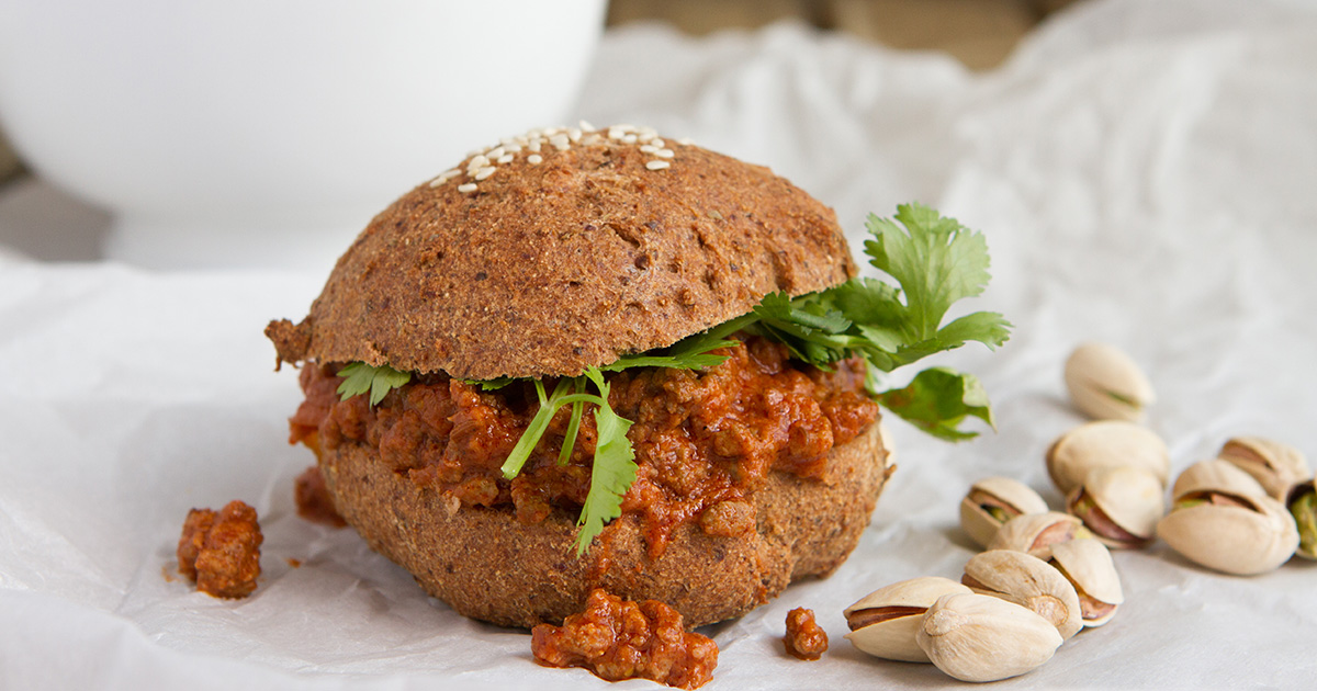 Keto Bombay Sloppy Joe in LowCarb Buns Healthful Pursuit