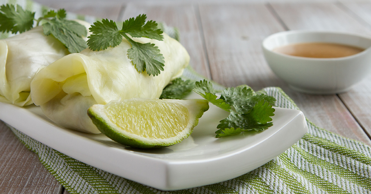 Low-Carb Spring Rolls with Ginger Dipping Sauce - Healthful Pursuit