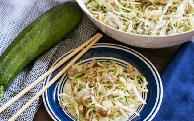 Low-Carb Spiralized Zucchini Asian Salad