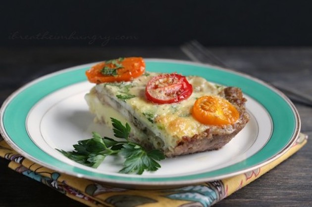 Sausage Crusted Quiche