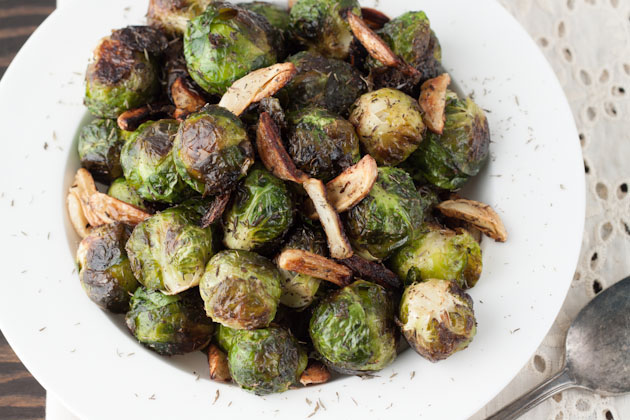Roasted Garlic Brussels Sprouts