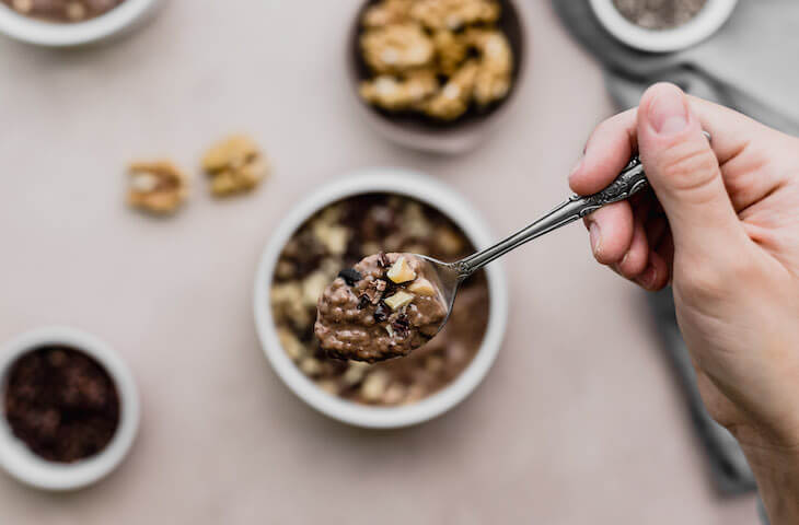 Double Chocolate Keto Overnight Oats for Breakfast