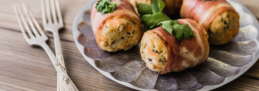 Mini Meatloaf Wrapped in Bacon - Healthful Pursuit