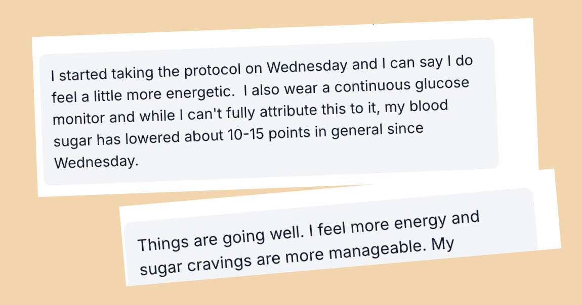 Screenshot of messages giving feedback