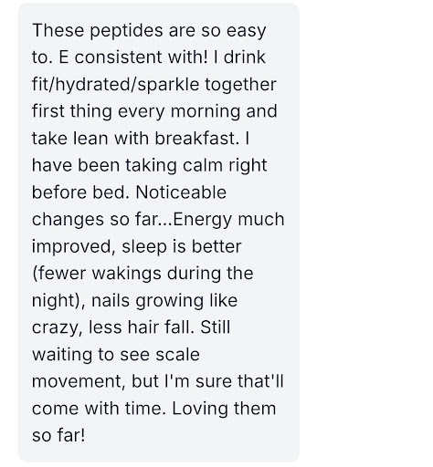 Screenshot of messages giving feedback