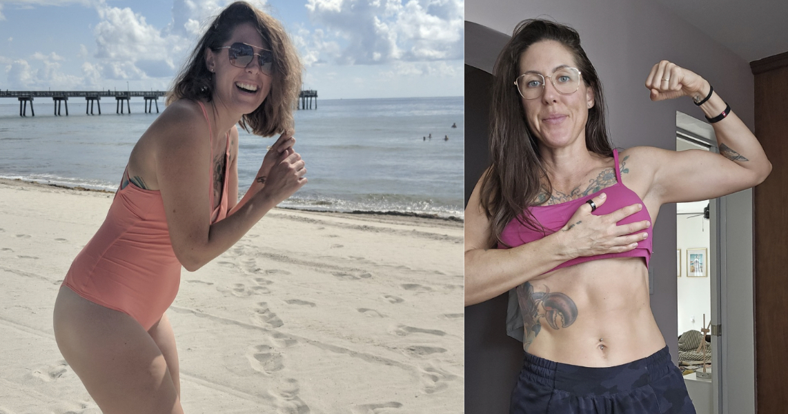 Before and after peptide results on beach