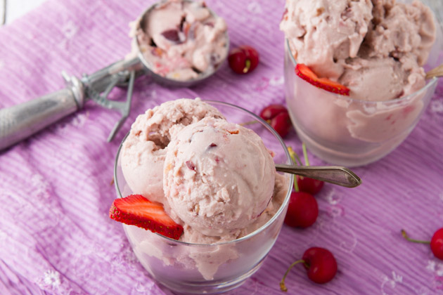 Cherry Chunk Protein Ice Cream from Healthful Pursuit