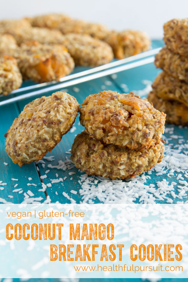 Quinoa Coconut Mango Breakfast Cookies #vegan #glutenfree