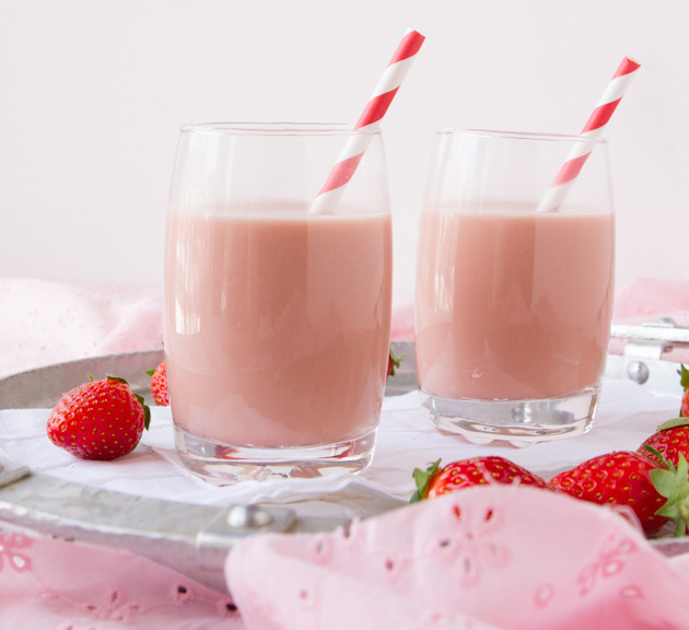 Ultra Creamy Vegan Strawberry Milk | Healthful Pursuit