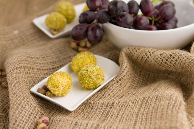 Goat Cheese Covered Grapes