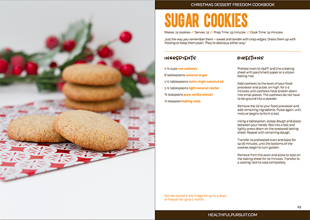 Sugar Cookies Recipe from Christmas Dessert Freedom Cookbook #paleo #grainfree #glutenfree #christmas #vegan