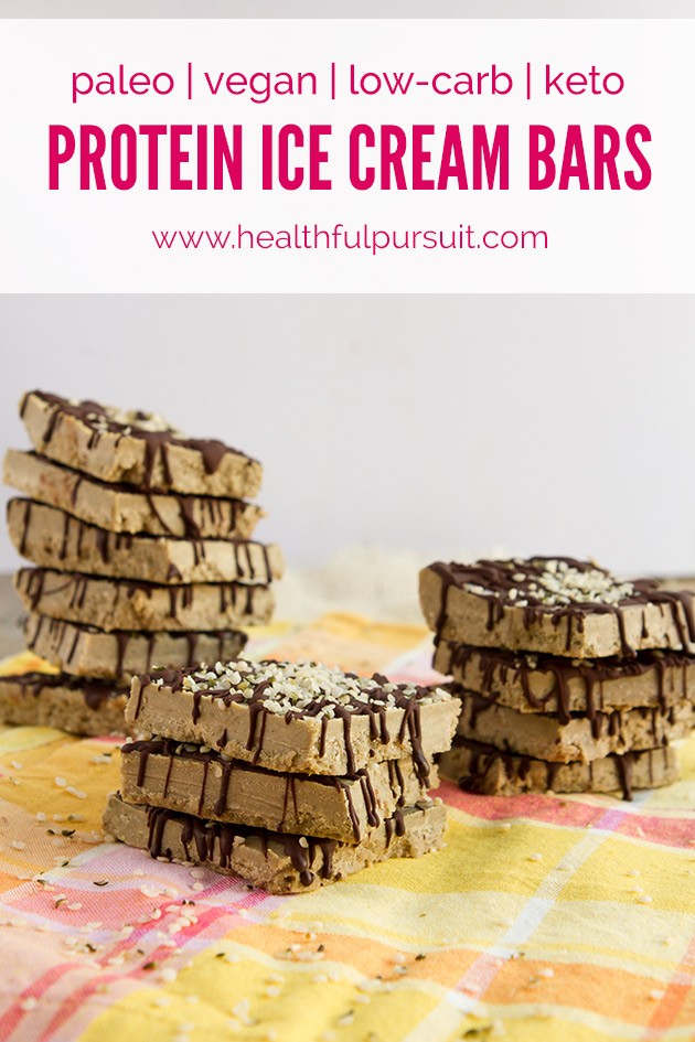 Matcha Protein Ice Cream Bars #vegan #dairyfree #eggfree #sugarfree #glutenfree #lowcarb #keto