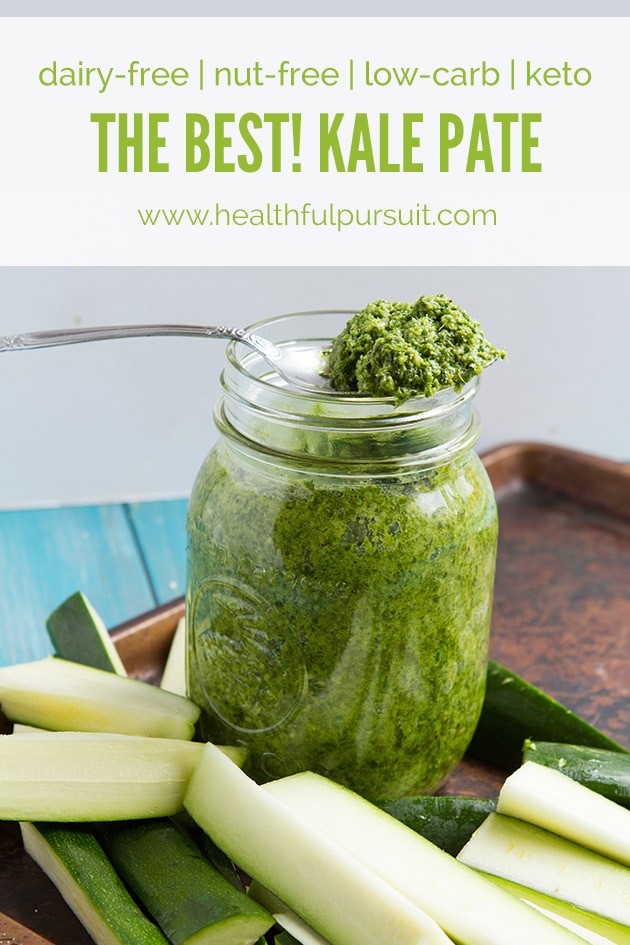 6-Ingredient Kale Pate and Spread #nutfree #dairyfree #keto #lowcarb #garlicfree