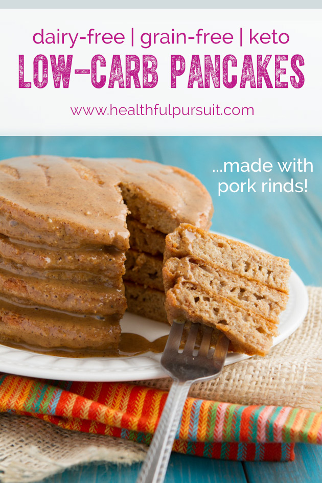 Crazy Good Low-carb, Keto Pancakes (made with pork rinds!) - no sugar, grains, dairy or flour