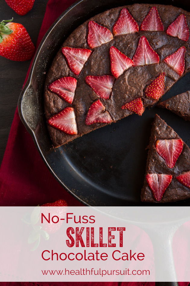 No-Fuss Skillet Chocolate Cake (Gluten-free + Paleo)