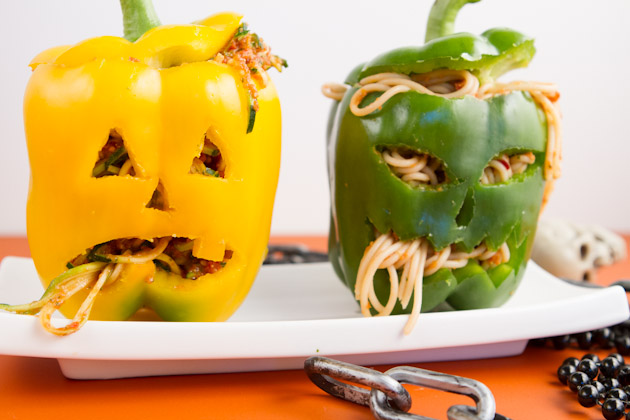 Healthy Halloween Recipes - Stuffed Jack-o'-Lanterns