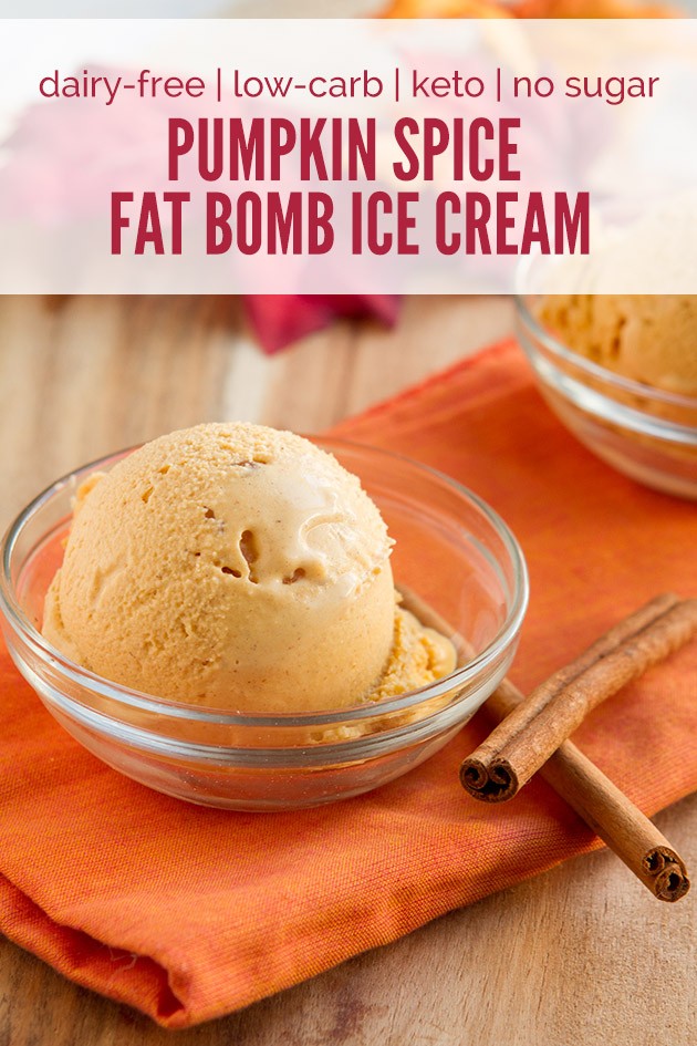 Pumpkin Spice Fat Bomb Ice Cream #dairyfree #nutfree #paleo #lowcarb #keto